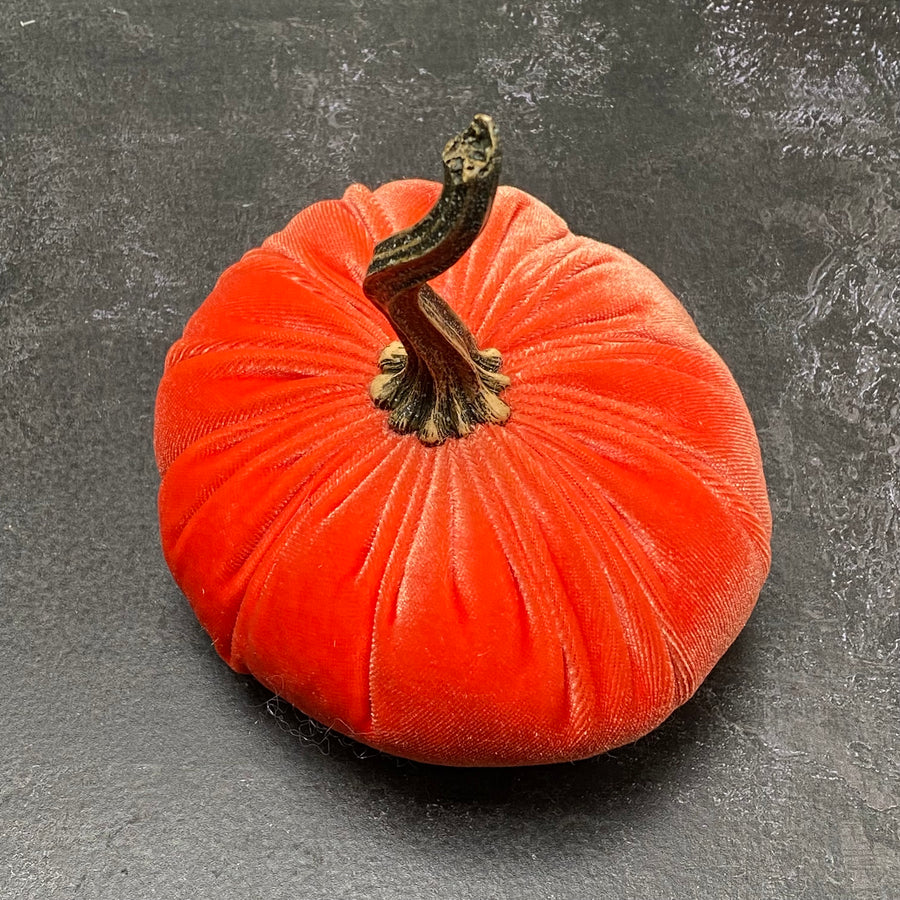 XSMALL VELVET DECORATIVE PUMPKIN