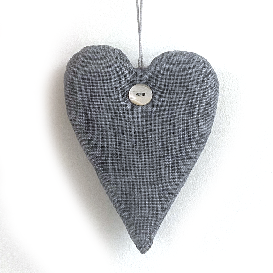PADDED HEART WITH BUTTON DETAIL