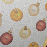 METALLIC CHRISTMAS CARD PACK 5 | GOLD BAUBLES
