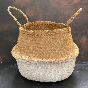 WHITE SEAGRASS BASKET