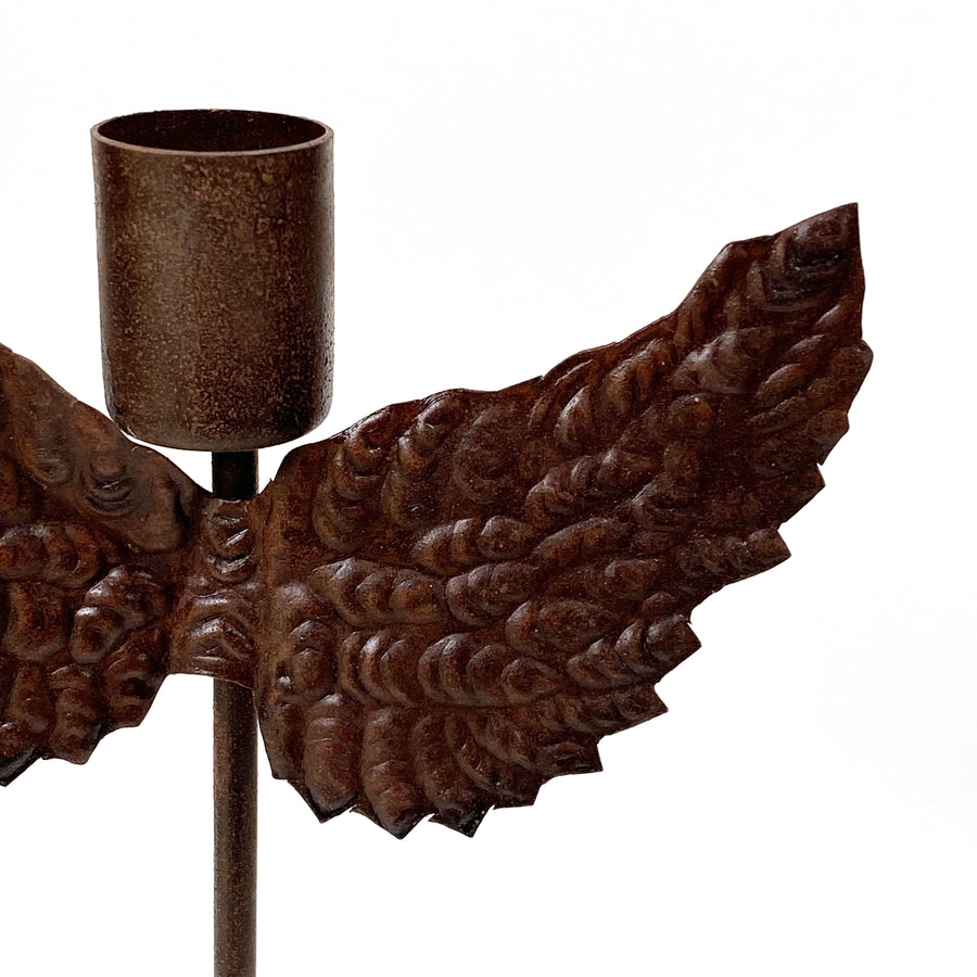 ANGEL WING METAL CANDLESTICK | 2 SIZES