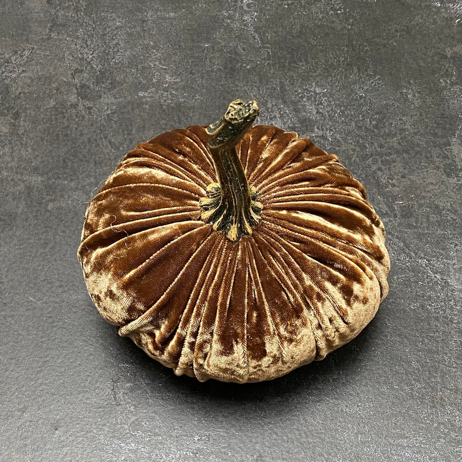 XSMALL VELVET DECORATIVE PUMPKIN