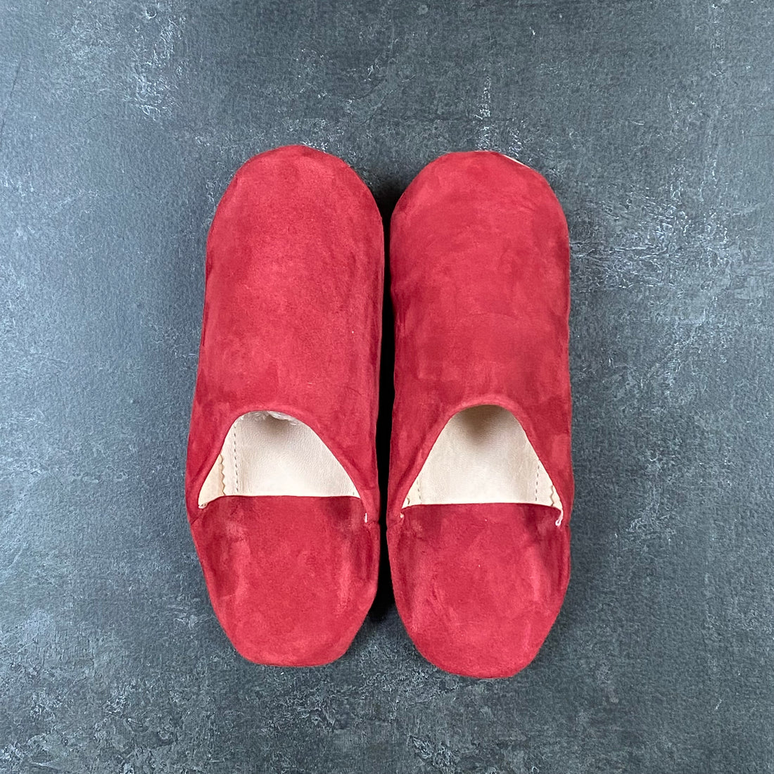 MOROCCAN BABOUCHE SUEDE SLIPPERS | RUSSET