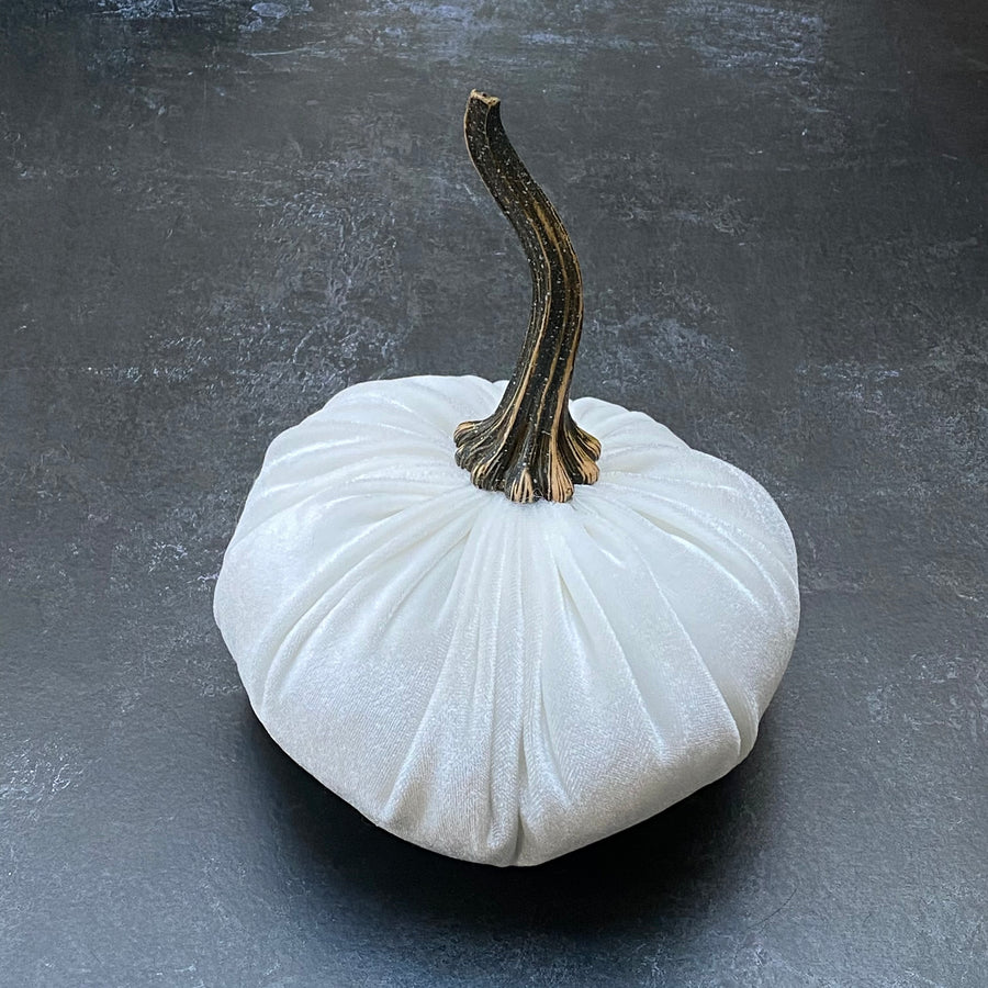 SMALL VELVET DECORATIVE PUMPKIN