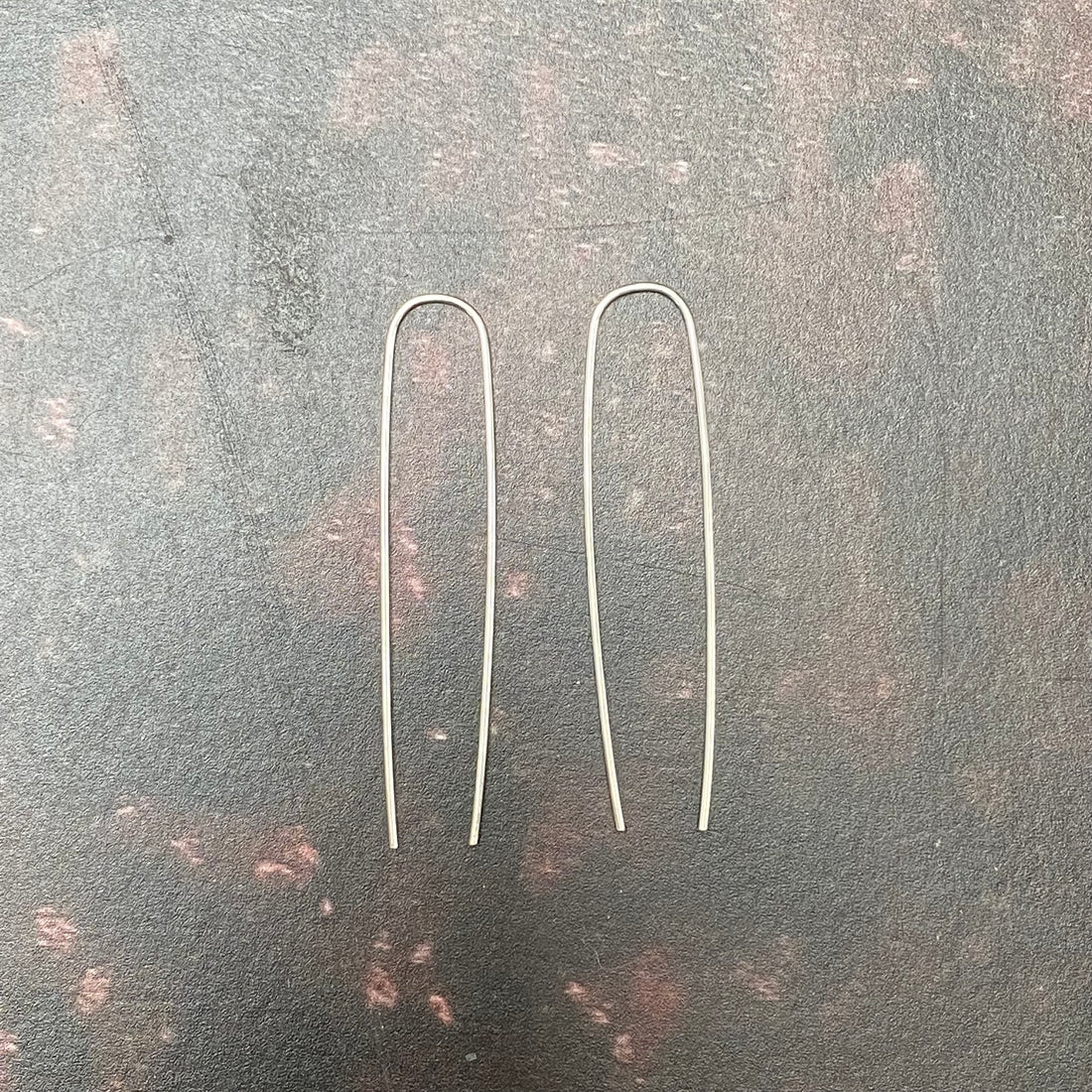 STERLING SILVER U EARRINGS | LONG