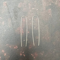 STERLING SILVER U EARRINGS | LONG