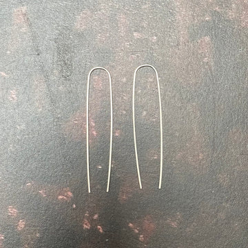 STERLING SILVER U EARRINGS | LONG