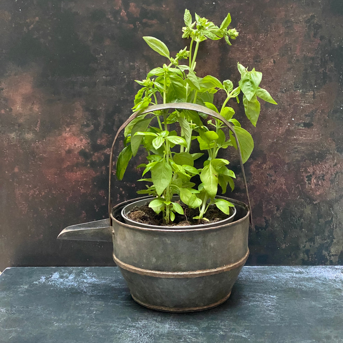VINTAGE INDIAN IRON CURD POT