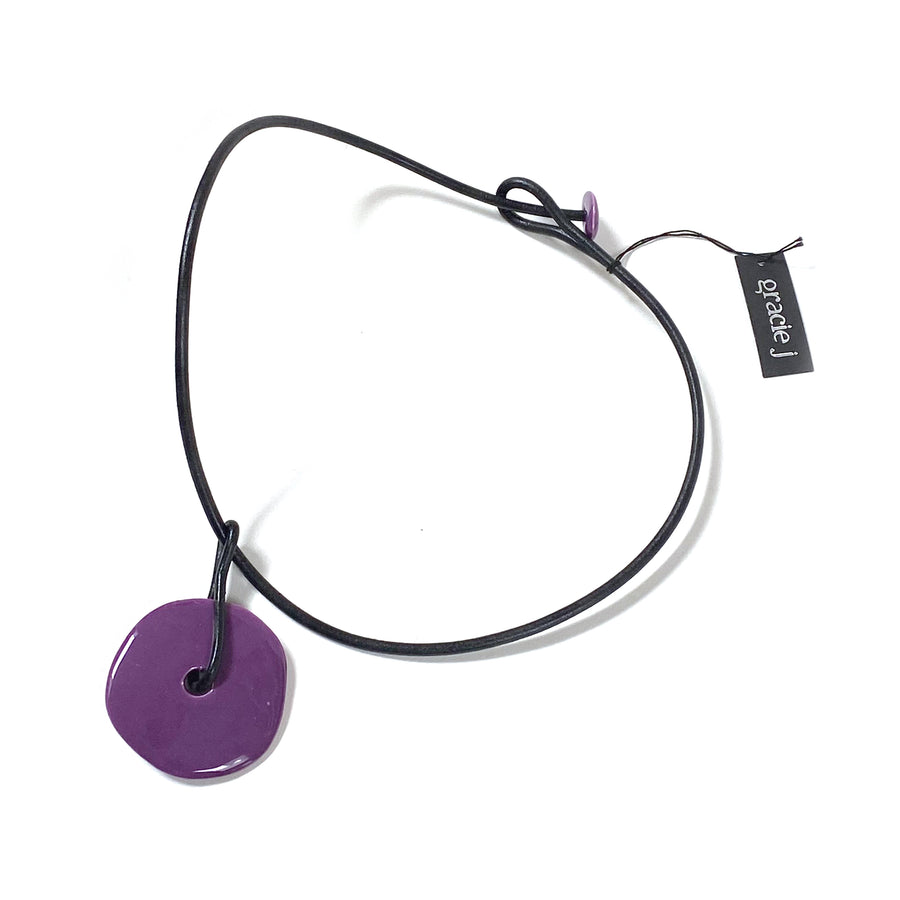 VENUS SOLO NECKLACE PURPLE