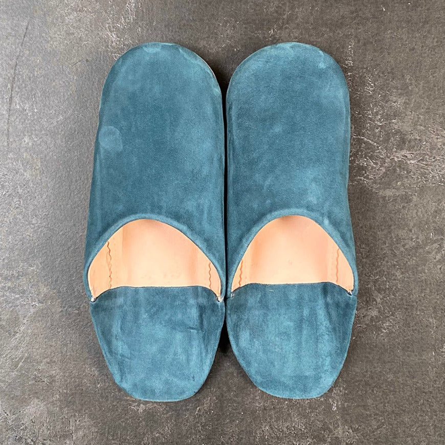 MOROCCAN BABOUCHE SUEDE SLIPPERS | OCEAN