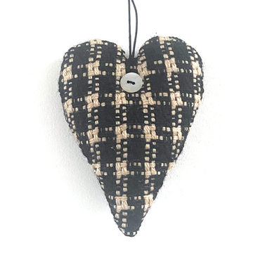 PADDED HEART WITH BUTTON DETAIL