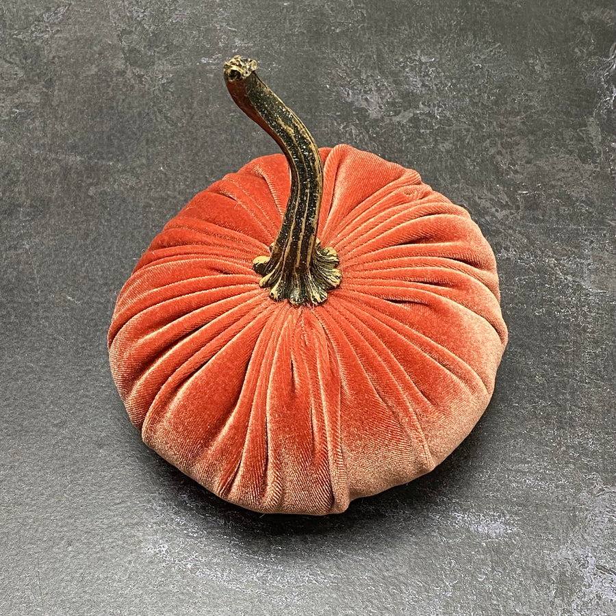 XSMALL VELVET DECORATIVE PUMPKIN