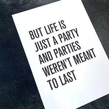 A3 MUSIC LYRICS | BUT LIFE IS JUST A PARTY