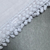 WHITE LINEN NAPKIN WITH DECORATIVE EDGE