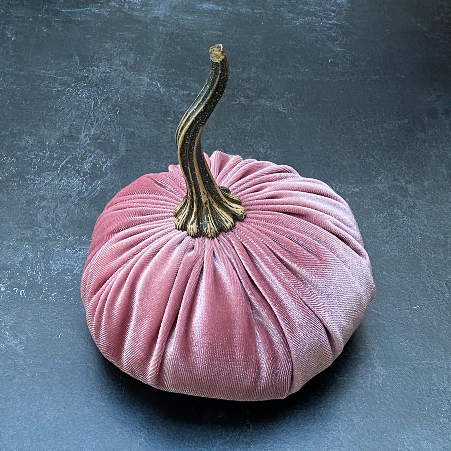 SMALL VELVET DECORATIVE PUMPKIN