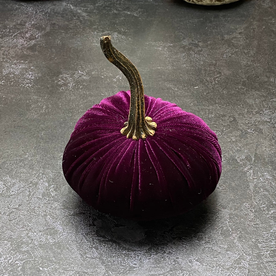 XSMALL VELVET DECORATIVE PUMPKIN