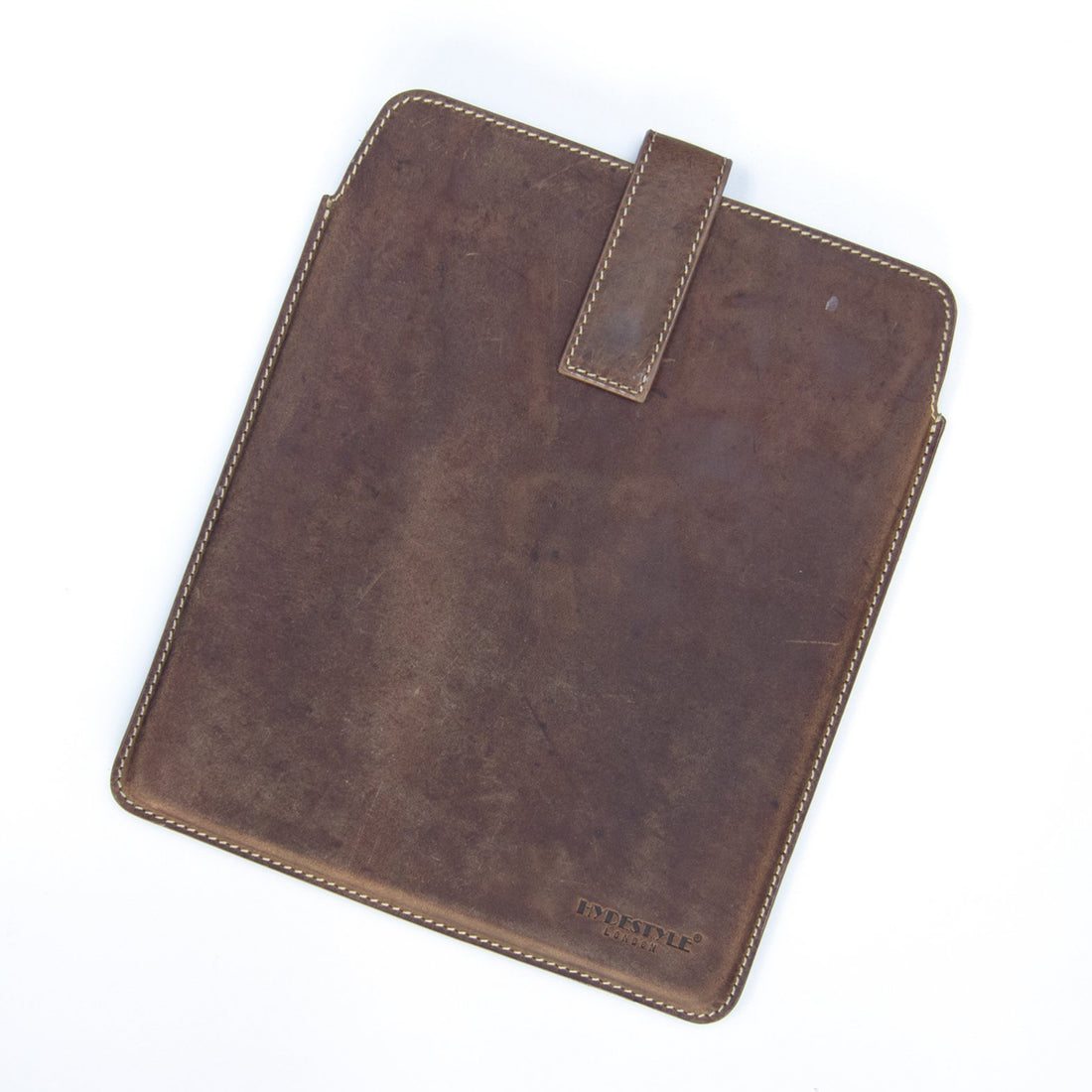 DISTRESSED BROWN LEATHER IPAD CASE