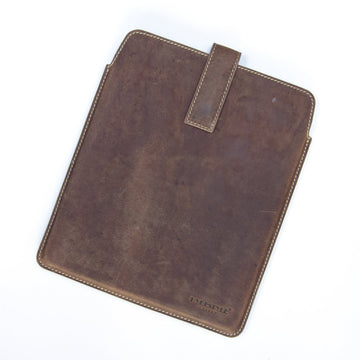 DISTRESSED BROWN LEATHER IPAD CASE