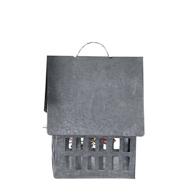 WALTHER & CO ZINC MINI HOUSE TEALIGHT HOLDER