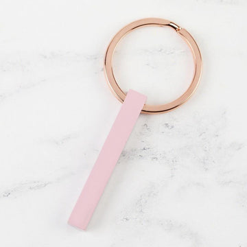 PINK & ROSE GOLD BAR KEYRING