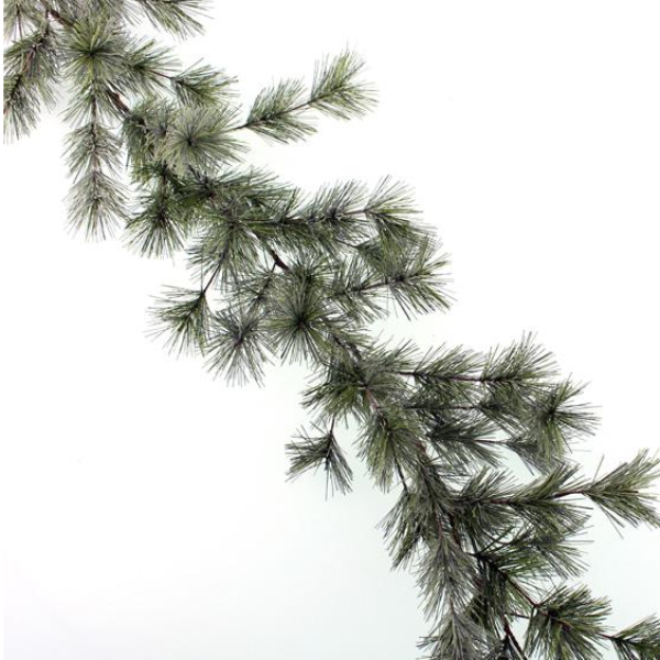 FLOCKED PINE GARLAND