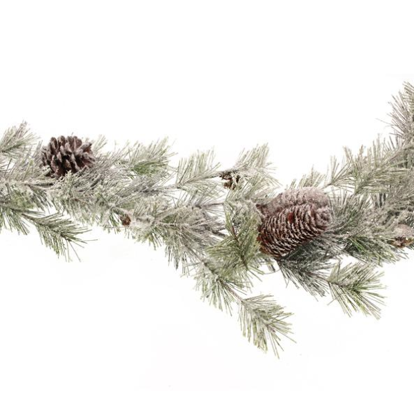 SNOWY PINE GLITTERED GARLAND