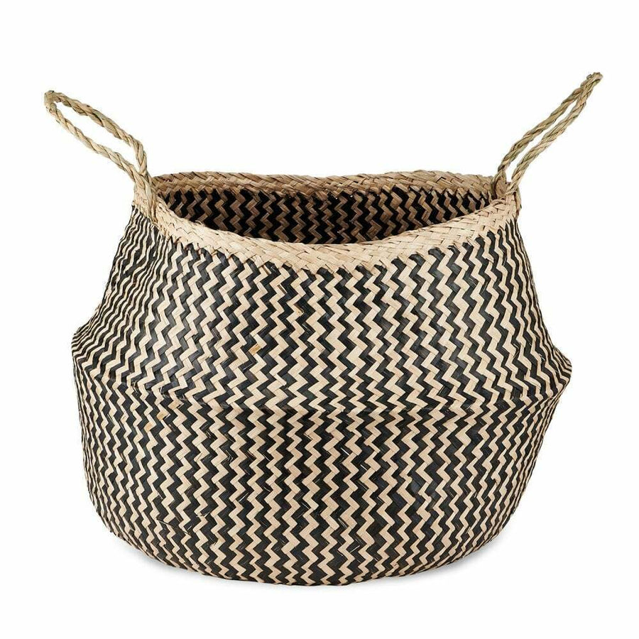 PATTERNED SEAGRASS BASKET