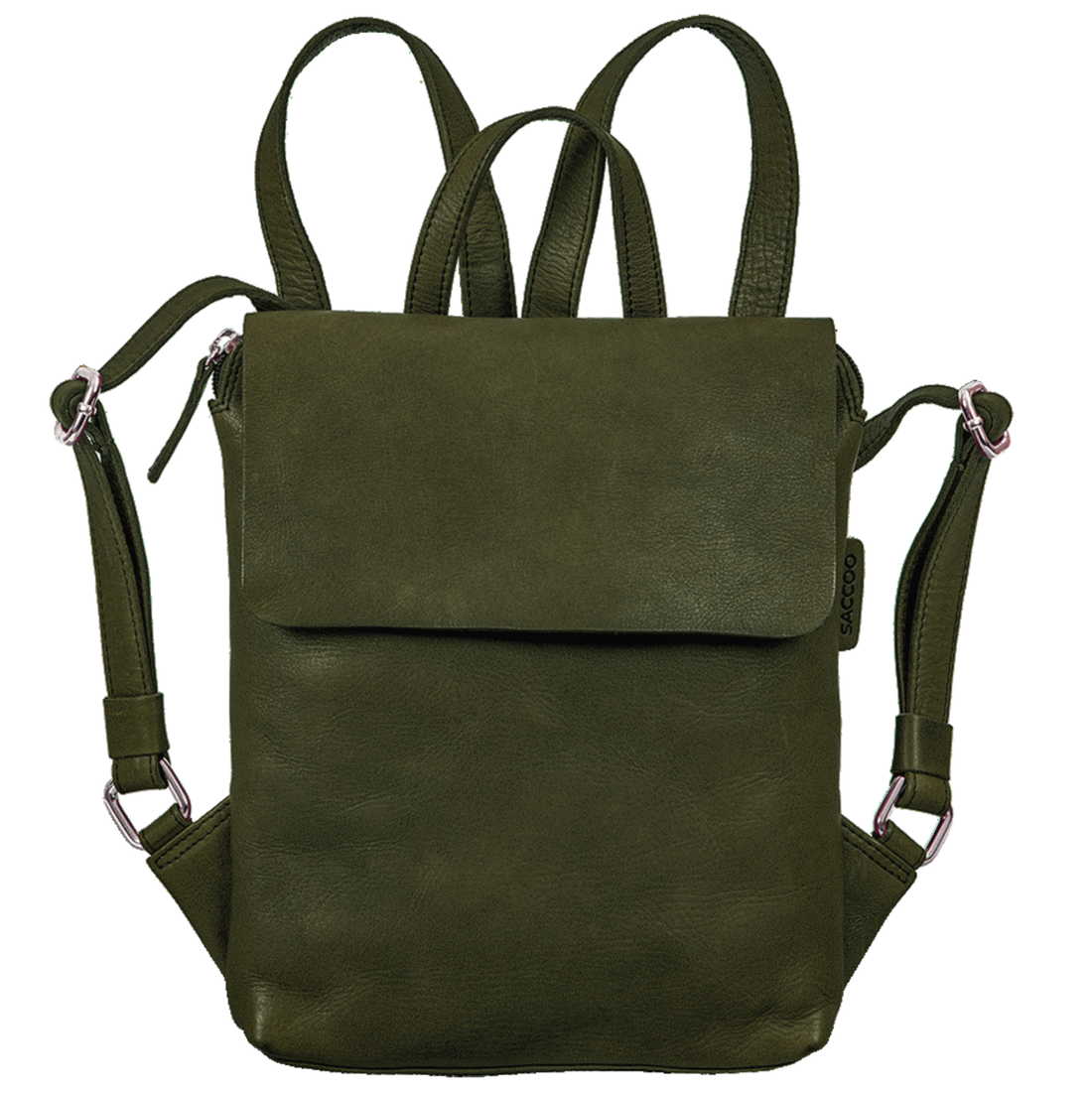 SICA SMALL ECO LEATHER BACKPACK | GREEN
