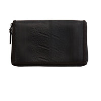 RECYCLED RUBBER BLACK TRAVEL WALLET