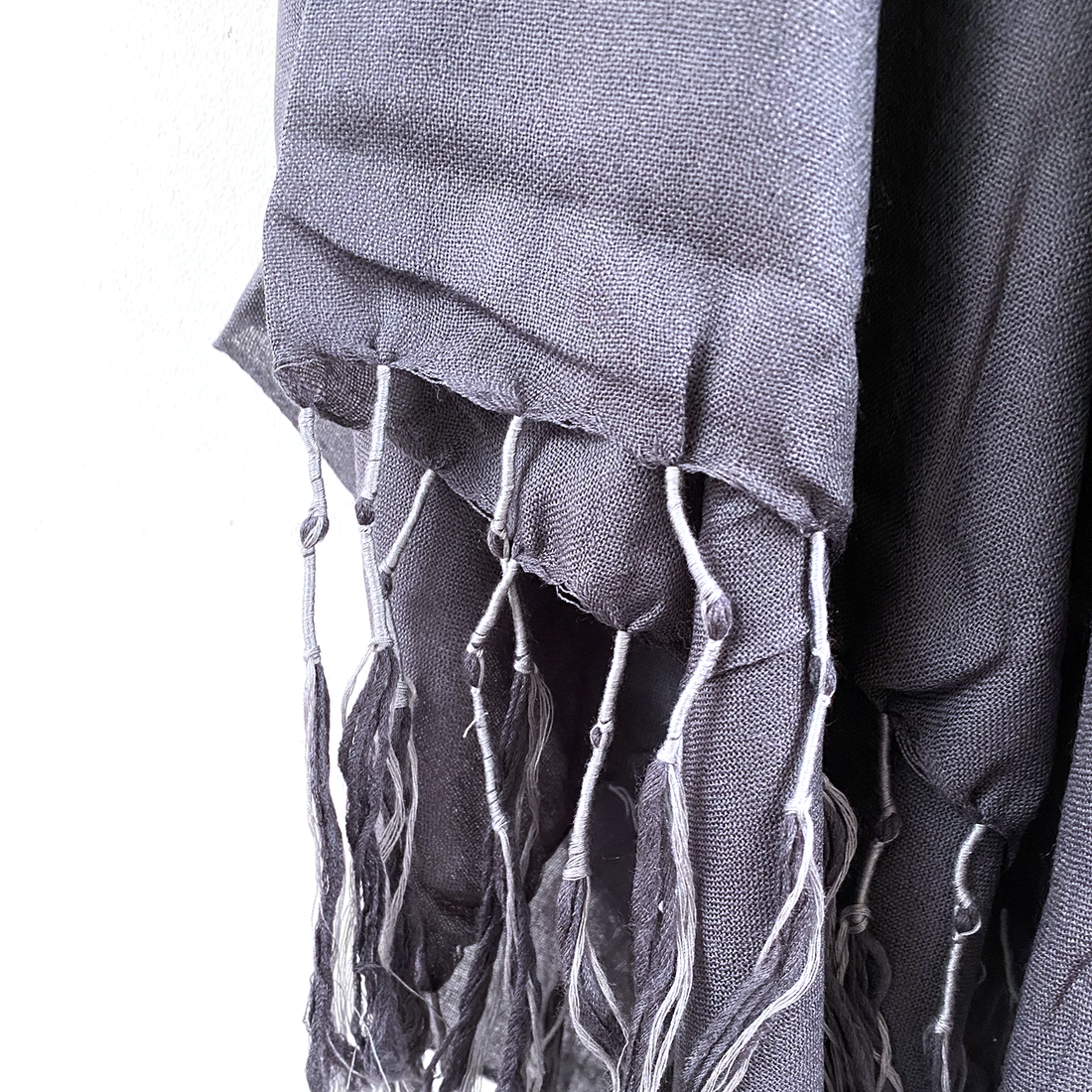 GREY WOOL VOYAGE SCARF