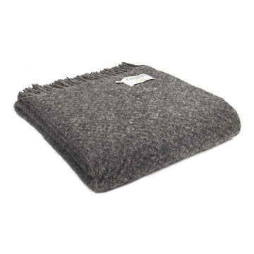 PURE NEW WOOL WAFER THROW | SLATE